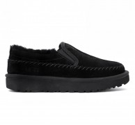 UGG STITCH SLIP ON BLACK