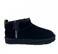 UGG WOMEN'S ULTRA MINI BLACK ZIP