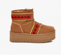 UGG WOMEN  MINI BRAID PLAT CHESTNUT