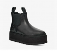 Ugg Chelsea  Platform  Black Leather