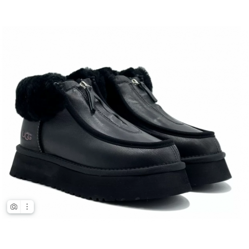 Ugg Funkette Platform  Leather Black