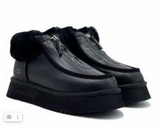 Ugg Funkette Platform  Leather Black